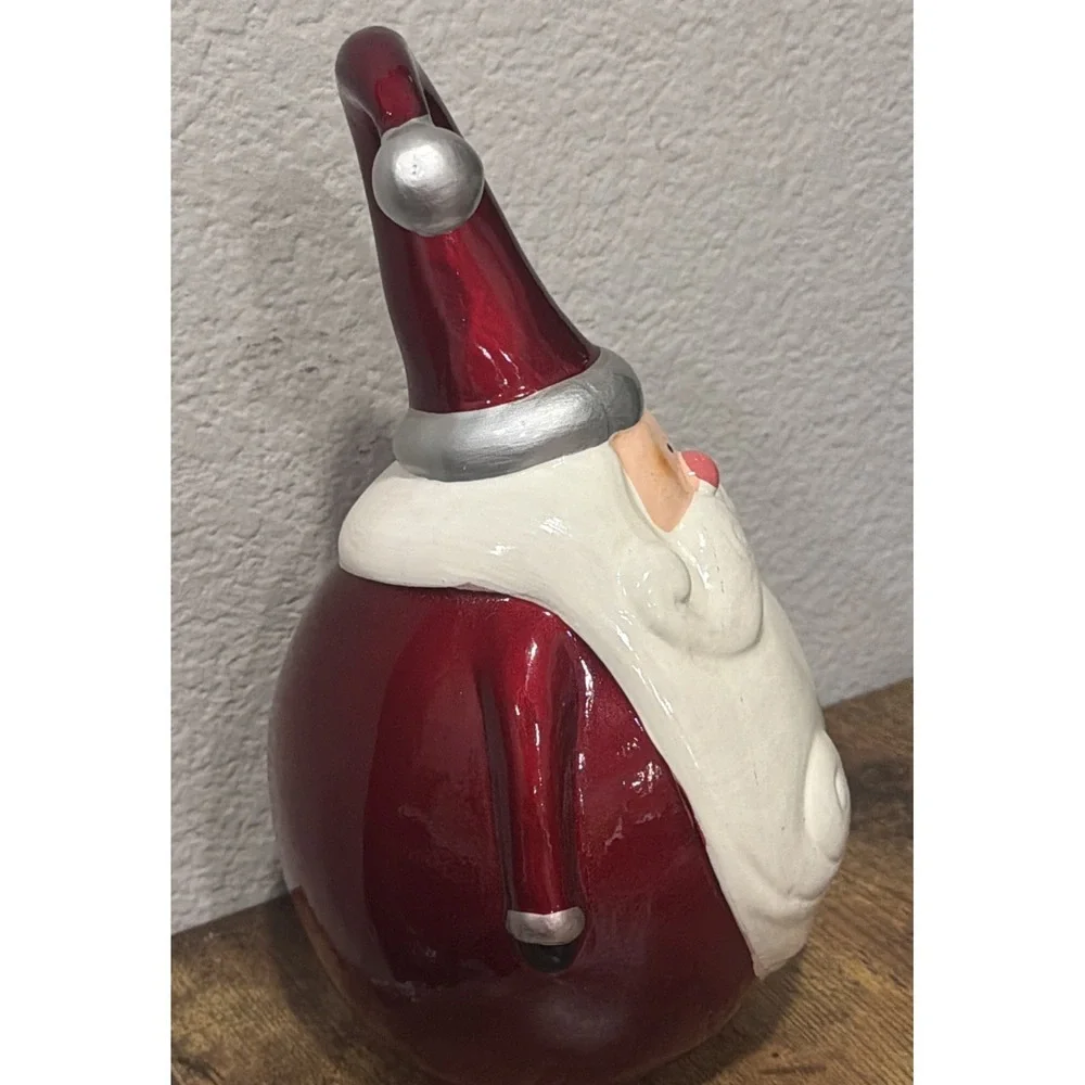 Christmas Decor Vintage Pier 1 2012 Ceramic Santa Roly Poly Santa Claus 11